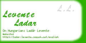 levente ladar business card