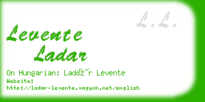 levente ladar business card